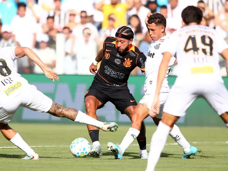 Defesa do Santos comete erro no gol do Corinthians