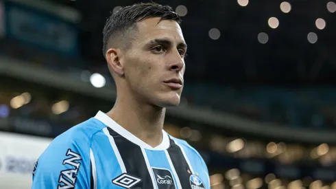 Cristian Pavón jogador do Grêmio durante partida contra o Bragantino no estadio Arena do Gremio pelo campeonato Brasileiro A 2026. Foto: Liamara Polli/AGIF