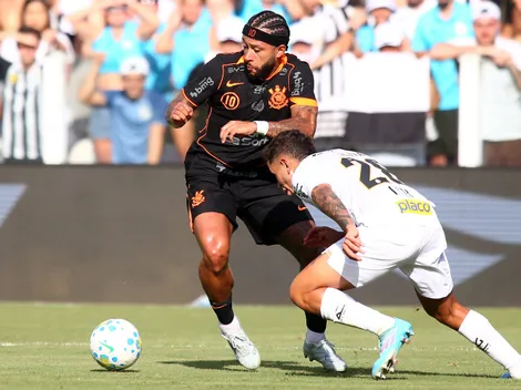Santos e Corinthians empatam com gols de Memphis e Gabigol