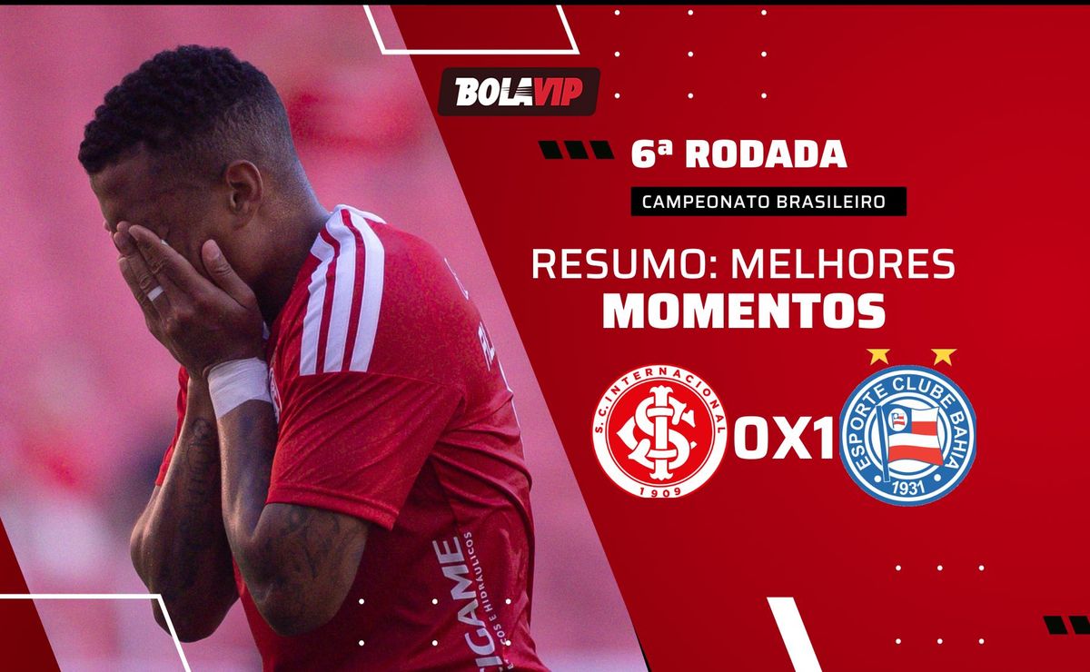 William José marca e Bahia vence o Internacional pelo Campeonato Brasileiro