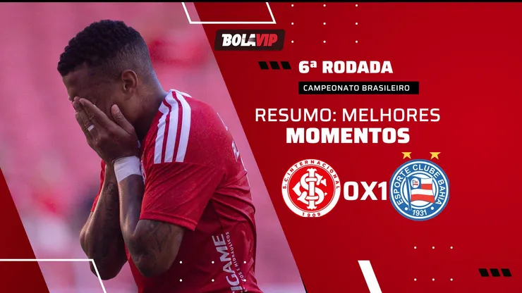 William José marca e Bahia vence o Internacional pelo Campeonato Brasileiro. Foto: Maxi Franzoi/AGIF