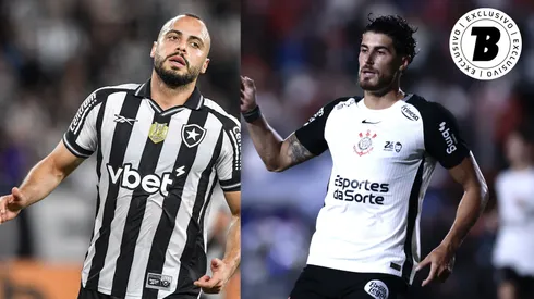 Arthur Cabral e Pedro Raul virar companheiros no Corinthians - Fotos: Thiago Ribeiro/AGIF e Marcello Zambrana/AGIF