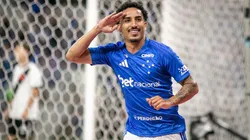 Cristian (Cruzeiro) celebrando seu gol contra o Vasco, no dia 15.03.2026. Foto: Fernando Moreno/AGIF