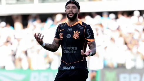 Memphis Depay (Corinthians) durante jogo contra o Santos, no dia 15.03.2026. Foto: SPP Sport Press Photo. /Alamy Live News
