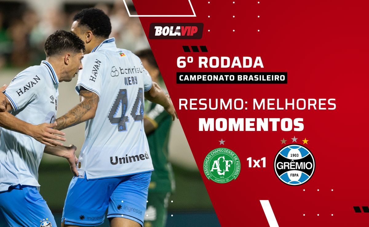 Chapecoense x Grêmio AO VIVO – 1 x 1 – Segundo tempo em andamento pelo Brasileirão