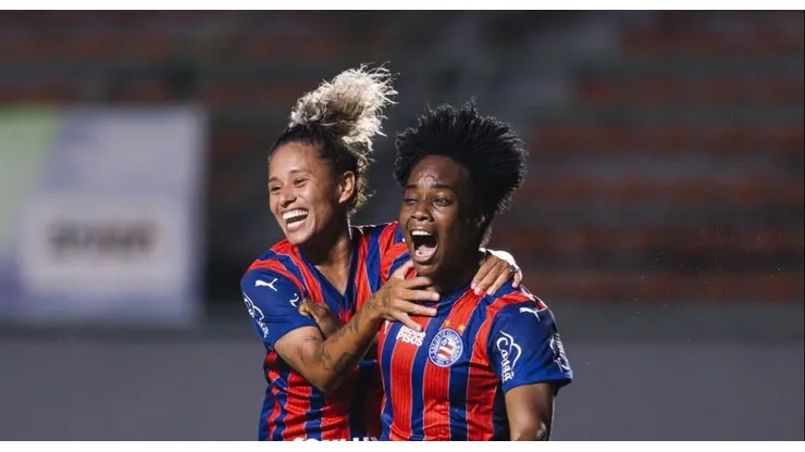 Mulheres de aço comemoram primeiro triunfo na competição. Foto: Letícia Martins/EC Bahia