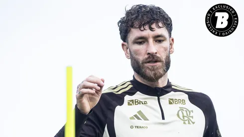 Léo Pereira zagueiro do Flamengo durante treinamento no CT Ninho do Urubu