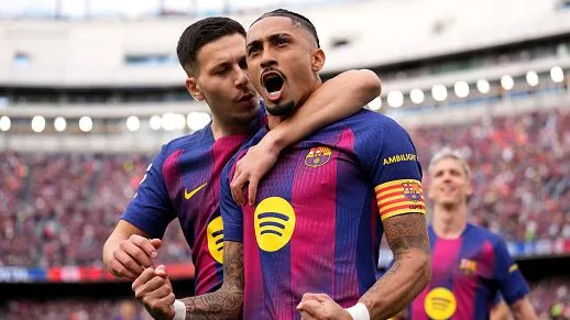 Raphinha. Foto: Alex Caparros/Getty Images