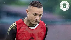 Everton Cebolinha jogador do Flamengo durante treinamento no Ninho do Urubu