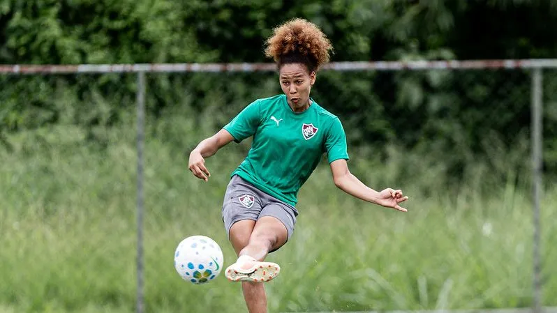 Jogadora do Fluminense sub-20 em treino
