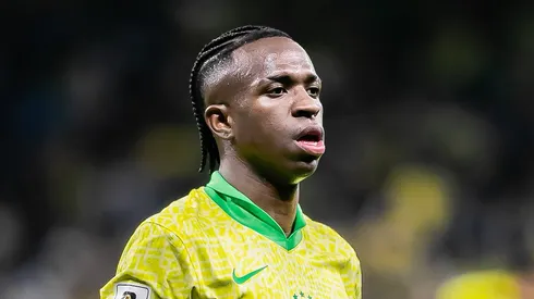 Vinicius Jr jogador do Selecao Brasileira durante partida contra o Paraguai no estadio Arena Corinthians pelo campeonato Eliminatorias Copa Do Mundo 2026. Foto: Fernando Teramatsu/AGIF