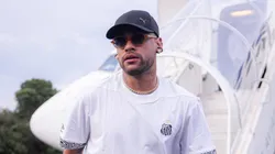 Neymar camisa 10 do Santos durante viagem com o elenco