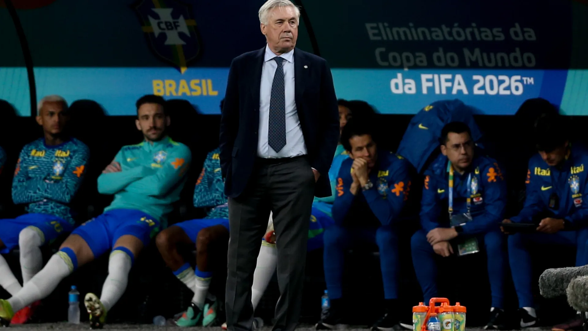 Ancelotti no comando técnico da Seleção Brasileira – Foto: Marlon Costa/AGIF