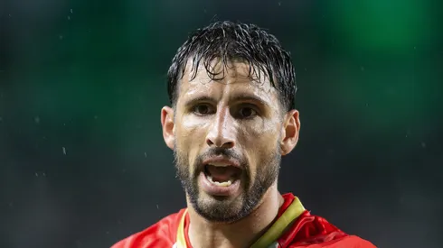 Calleri em campo com a camisa do Tricolor Paulista.