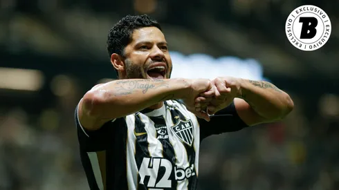 Hulk jogador do Atlético comemora seu gol. Foto: Fernando Moreno/AGIF