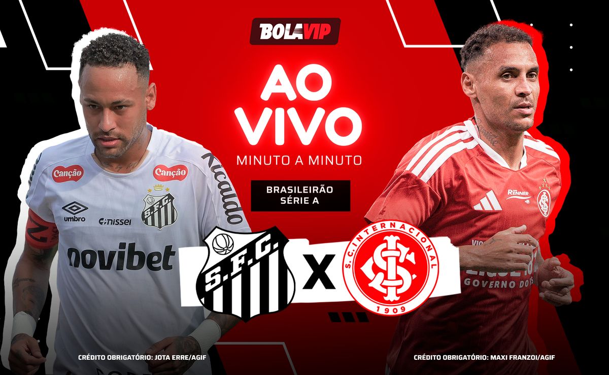 Santos x Internacional AO VIVO – Saiu a escalação com Neymar titular pelo Brasileirão