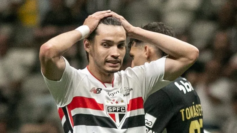 Bobadilla, jogador do São Paulo, durante partida contra o Atletico-MG no estadio Arena MRV. Foto: Fernando Moreno/AGIF