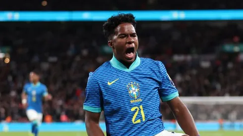 Endrick na Seleção Brasileira. Foto: Catherine Ivill/Getty Images