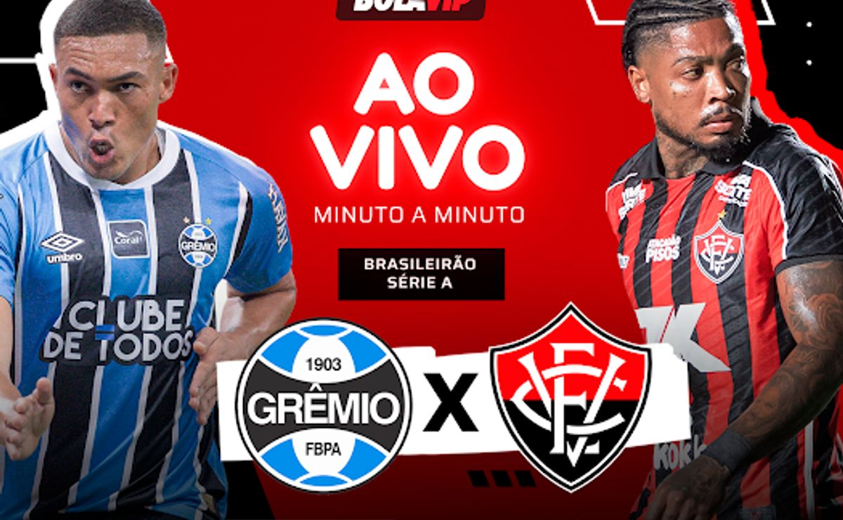 Grêmio x Vitória AO VIVO – Onde assistir jogo em tempo real pelo Brasileirão