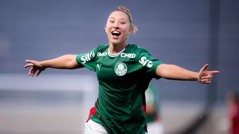 Gaby Tomé celebra gol pelo Palmeiras - Foto: João Brandino