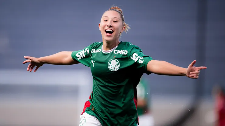 Gaby Tomé celebra gol pelo Palmeiras - Foto: João Brandino
