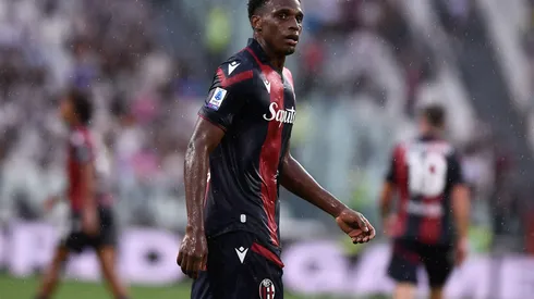 Jhon Lucumí (Bologna FC) durante a partida de futebol da Serie A entre Juventus FC e Bologna no Allianz Stadium, em 27 de agosto de 2023, em Turim, Itália. Contributor: Hellraiser Photo Agency