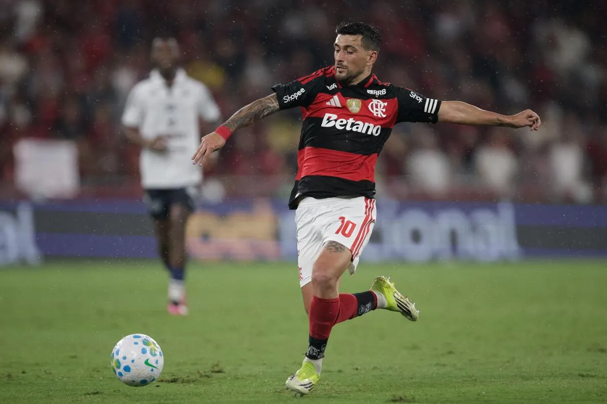 Arrascaeta (Flamengo) durante jogo contra o Remo, no dia 19.03.2026. Foto: Ruano Carneiro/Alamy Live News