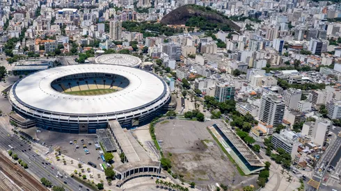 RIO DE JANEIRO, BRAZIL - OCTOBER 11: An aerial view of the Maracana Stadium on October 11, 2023 in Rio de Janeiro, Brazil. Fluminense of Brazil and Boca Juniors of Argentina will play the final of Copa CONMEBOL Libertadores 2023 on November 4. (Photo by Buda Mendes/Getty Images)