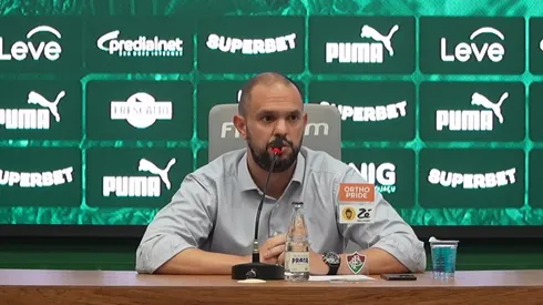 Mattheus Montenegro presidente do Fluminense durante coletiva de imprensa