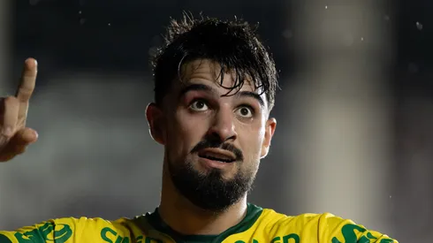 Flaco López durante partida do Alviverde contra o Vasco