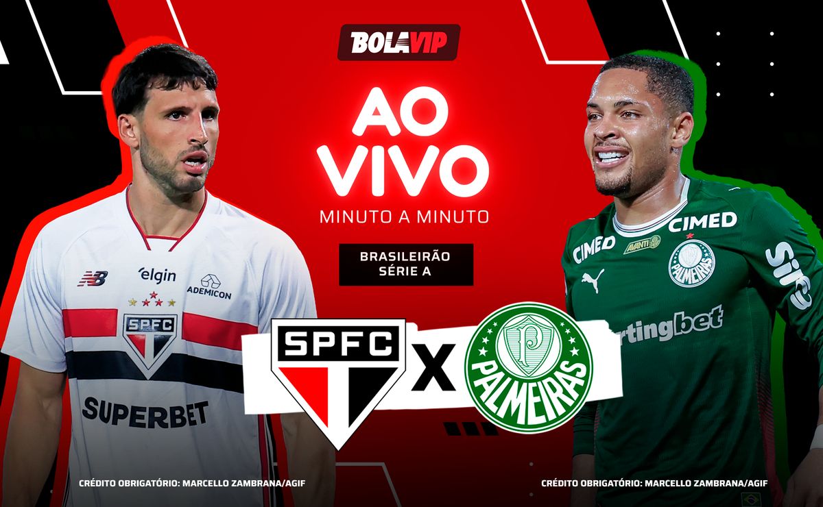 São Paulo x Palmeiras AO VIVO – Onde assistir jogo em tempo real pelo Brasileirão