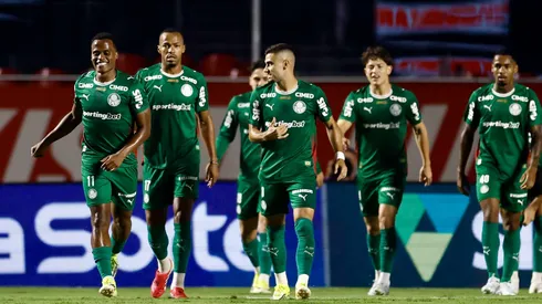 Jogadores do Palmeiras durante o Choque-Rei
