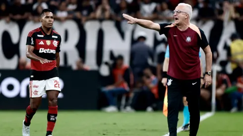 Dorival Junior, técnico do Corinthians, durante partida contra o Flamengo no estadio Arena Corinthians pelo campeonato Brasileiro A 2026. Foto: Marcello Zambrana/AGIF