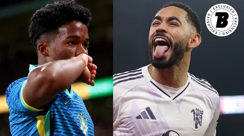 Endrick e Matheus Cunha foram convocados para a Seleção Brasileira - Fotos: Catherine Ivill/Getty Images e Alex Pantling/Getty Images