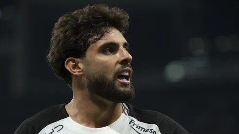 Yuri Alberto jogador do Corinthians durante partida contra o Flamengo no estadio Arena Corinthians pelo campeonato Brasileiro A 2026. Foto: Anderson Romao/AGIF