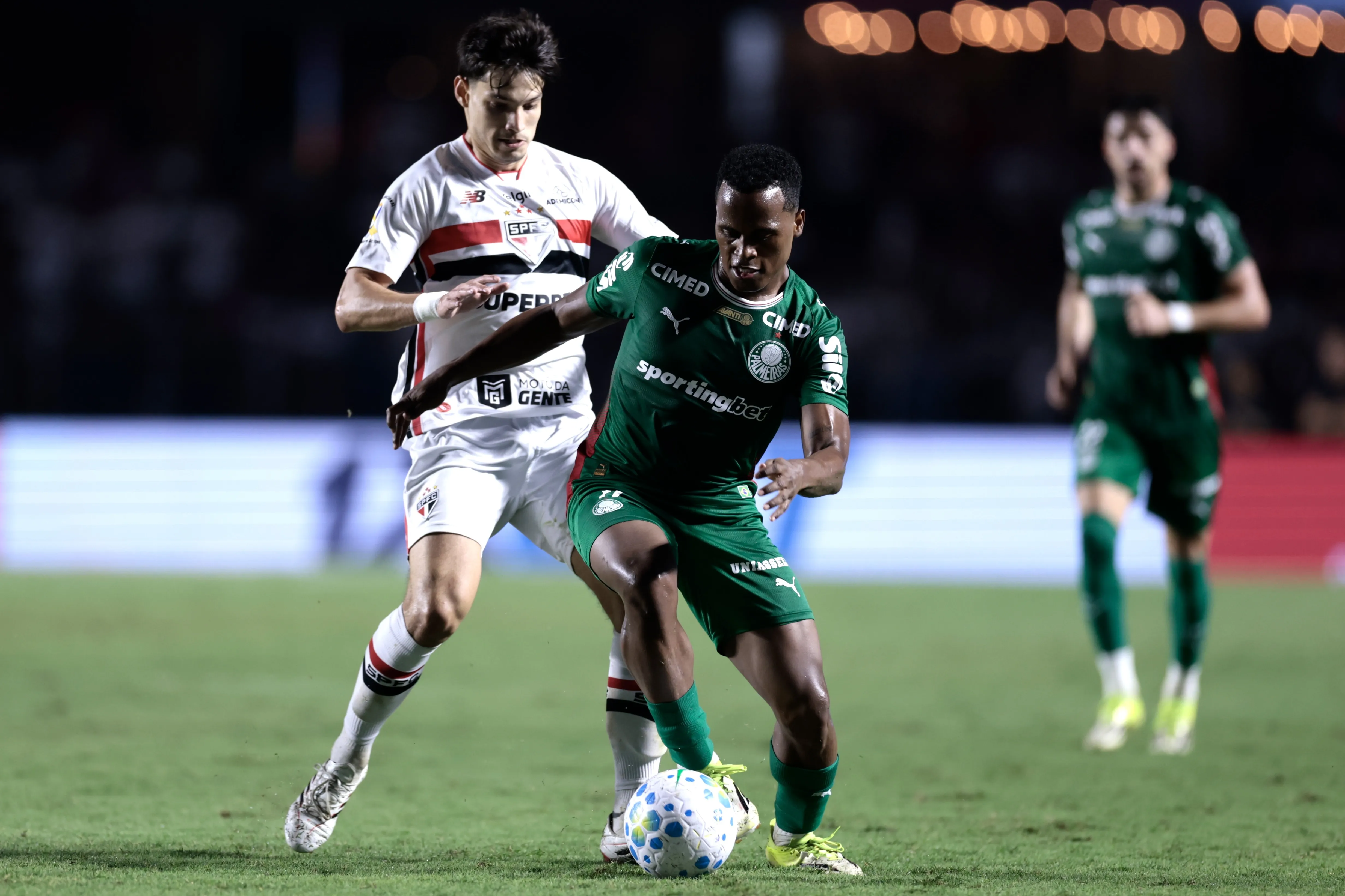 SP – SAO PAULO – 21/03/2026 – BRASILEIRO A 2026, SAO PAULO X PALMEIRAS – Arias jogador do Palmeiras durante partida contra o Sao Paulo no estadio Morumbi pelo campeonato Brasileiro A 2026. Foto: Marcello Zambrana/AGIF