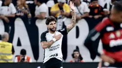 Yuri Alberto jogador do Corinthians comemora seu gol durante partida contra o Flamengo. Foto: Marcello Zambrana/AGIF