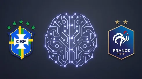 Previsão da Inteligência Artificial para Brasil x França. Foto: Gerada por IA/Gemini