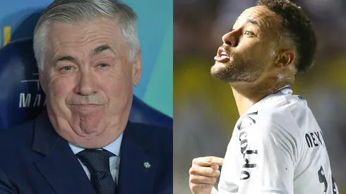 FotoxFoto: Ancelotti (Thiago Ribeiro/AGIF); Neymar (Mauricio De Souza/AGIF)