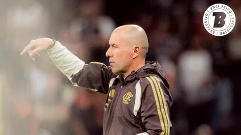 Leonardo Jardim técnico do Flamengo durante a partida contra o Corinthians válida pelo Brasileiro
