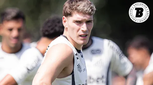 Benjamín Rollheiser jogador do Santos durante treinamento na Vila Belmiro