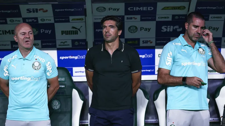 Comissão técnica do Palmeiras em partida no Allianz Parque - Foto: Ettore Chiereguini/AGIF