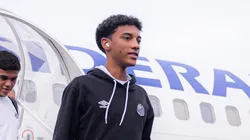 Robinho Júnior jogador do Santos durante viagem com a delegação paulista