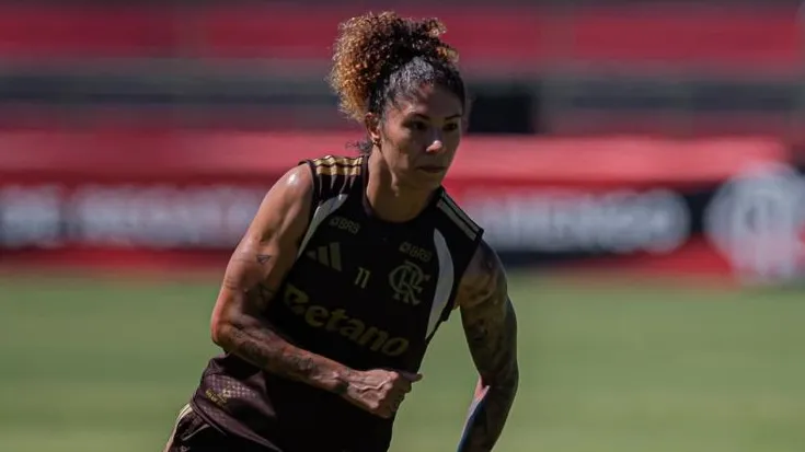 Cristiane em treino pelo Flamengo
