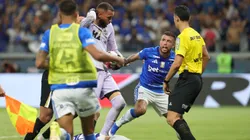 Matheus Henrique jogador do Cruzeiro em lance da briga generalizada com Everson ao final da partida no estadio Mineirao pelo campeonato Mineiro 2026. Foto: Gilson Lobo/AGIF