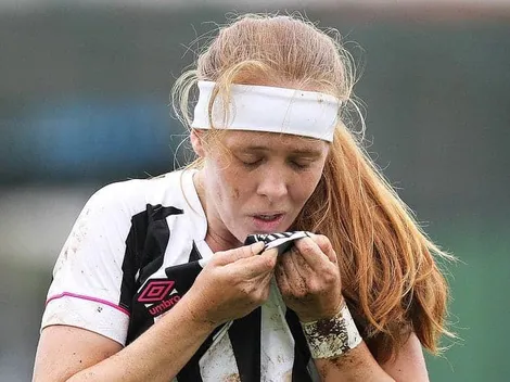 Ketlen volta aos treinos no Santos após maternidade