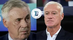 FotoxFoto: Carlo Ancelotti (Alexandre Loureiro/AGIF); Didier Deschamps (Alex Grimm/Getty Images)