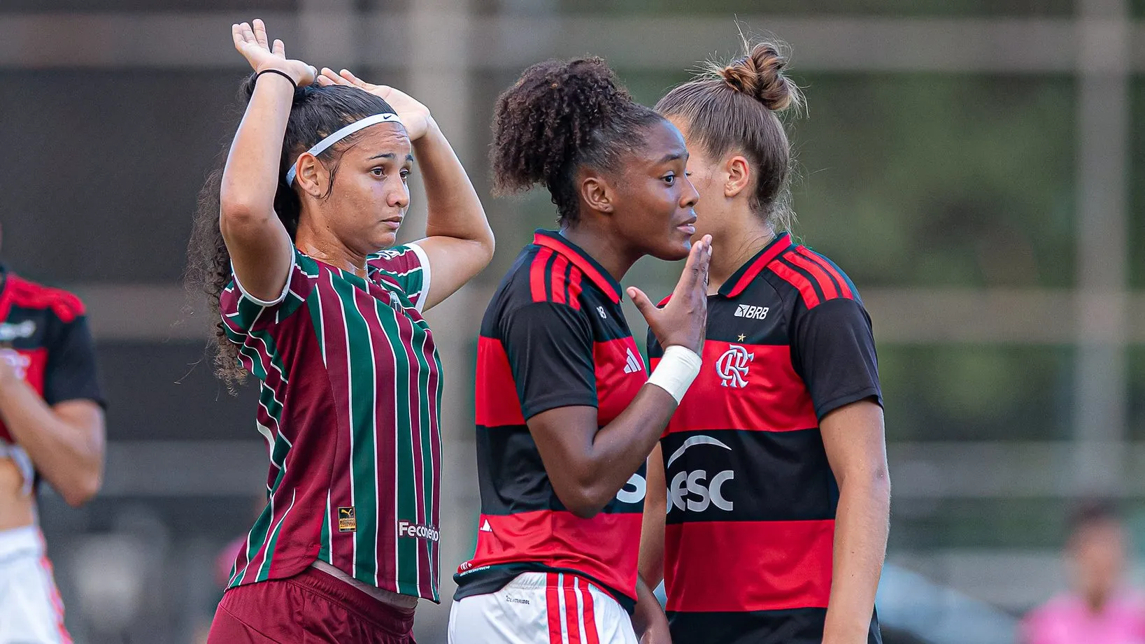 Jogadoras do Flamengo e Fluminense pelo Brasileirão Feminino Sub-20