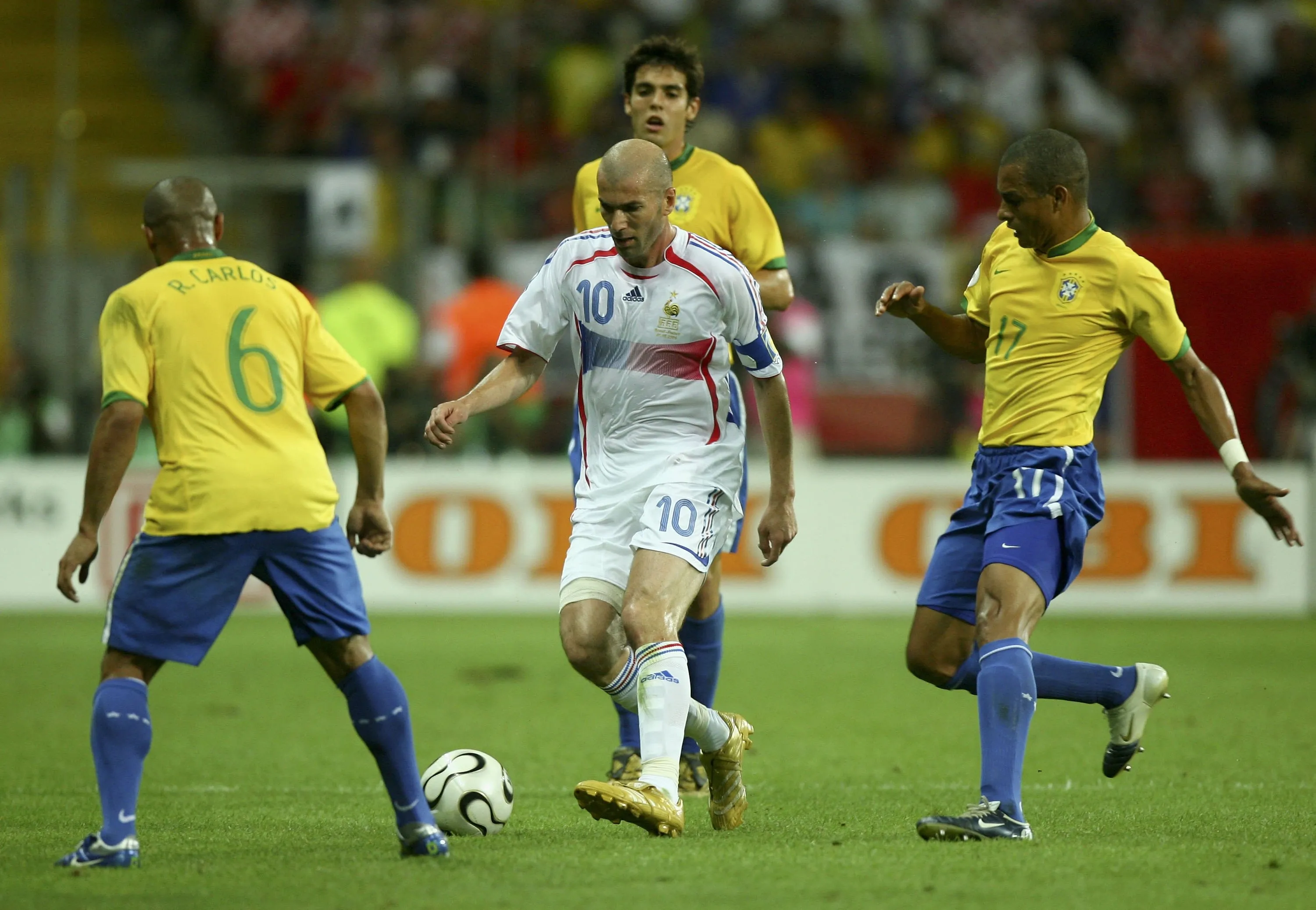 Brasil e França durante a Copa do Mundo 2006. Foto: Michael Steele/Getty Images