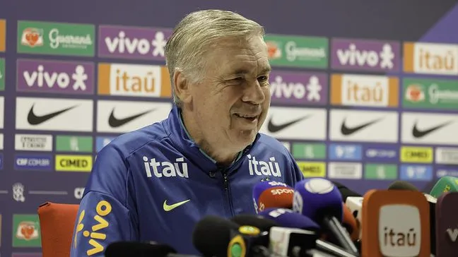 Coletiva de Ancelotti. Foto: Rafael Ribeiro/CBF